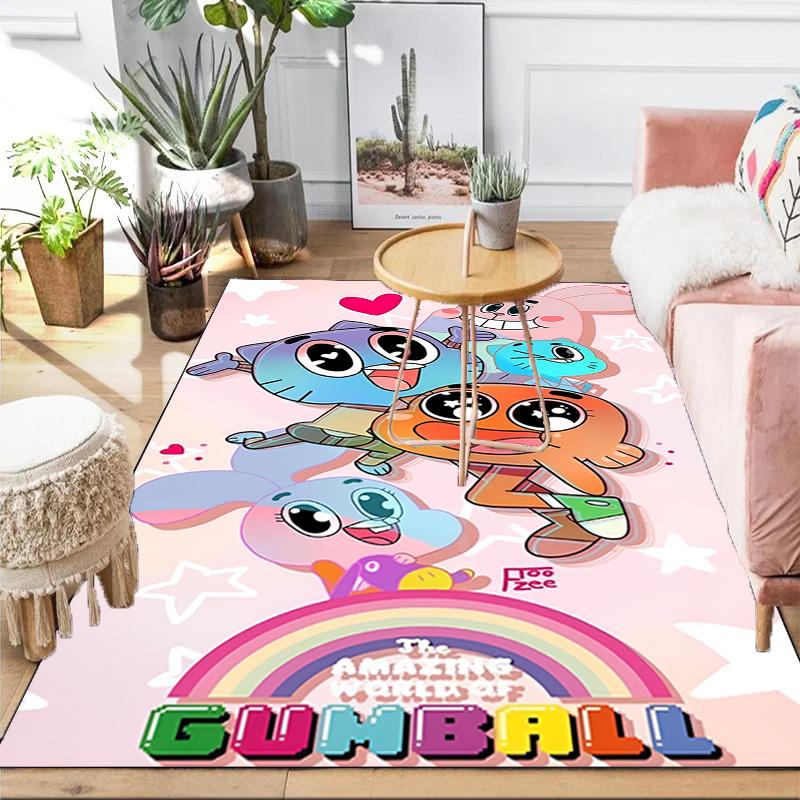 Gum-ball's Amazing World Area Rug Suitable for Indoor And Outdoor,Carpets for Kitchens, Homes, Offices, Living Rooms,Home Decor,Christmas Gift