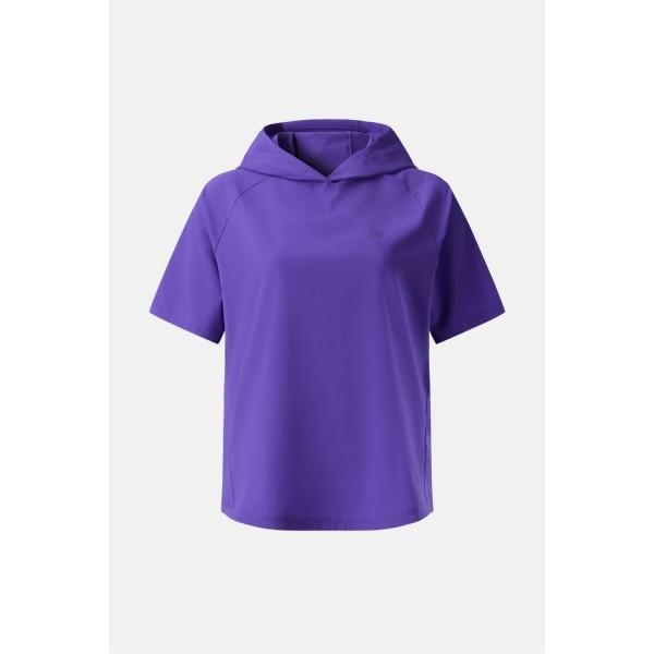 Kolon SporTS Women S ShorT Sleeve Hooded T ShirT jkTcm25342pur