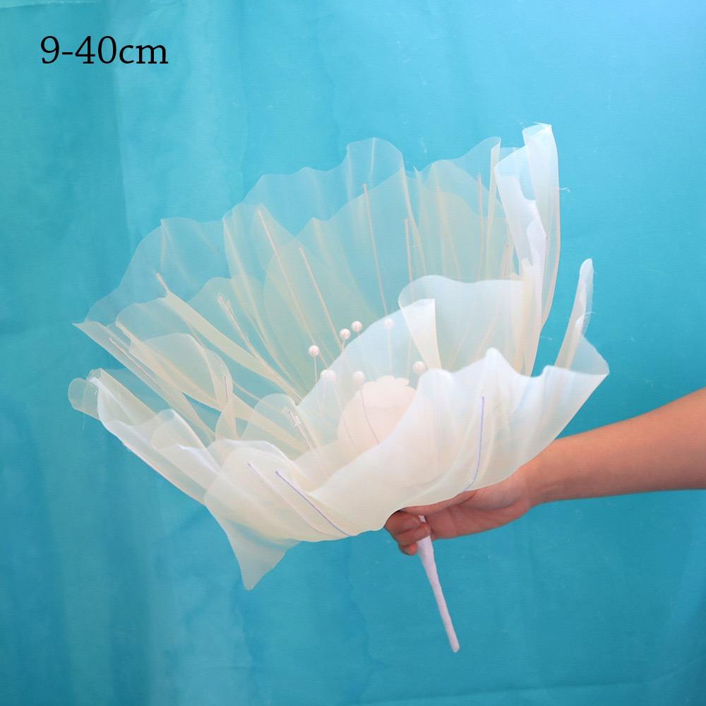 3D 40/50cm Big Simulation Flower Window Display 3D Large Artificial Flowers Hanging Gauze Hollow Fake Flower Wedding