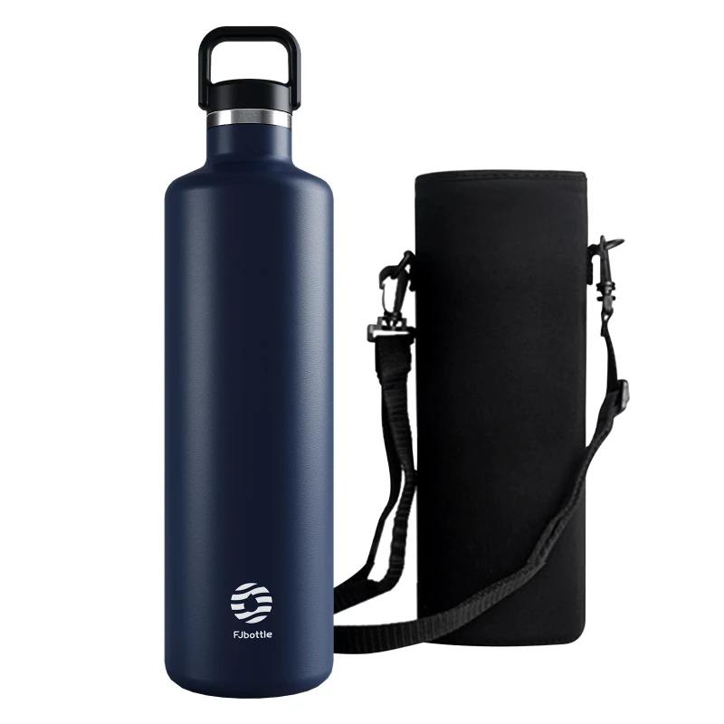 

Fjbottle1750ML Vacuum Flask Stainless Steel Thermos Bottles Sport Climb Insulated Water Bottle Leakproof with Portable Cloth Bag 1750ml синій