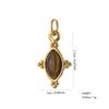 Stainless Steel Natural Stone Pendant Necklace