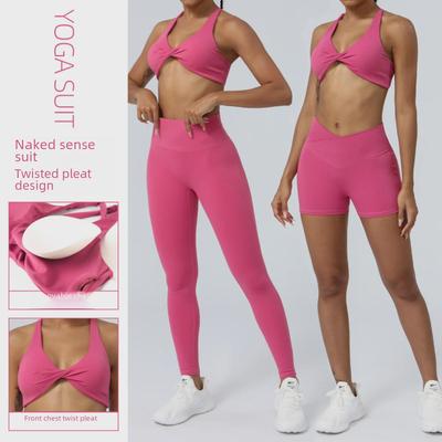 Conjuntos Europeus-Americanos de Cintura Alta para Yoga & Corrida Fitness para Mulheres
