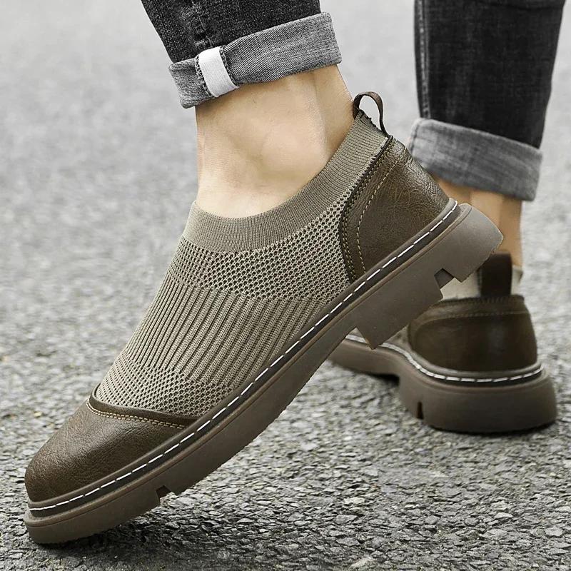 Breathable mens slip on shoes new arrival fashion mens sneakers men casual summer walking footwear high quality mens loafers