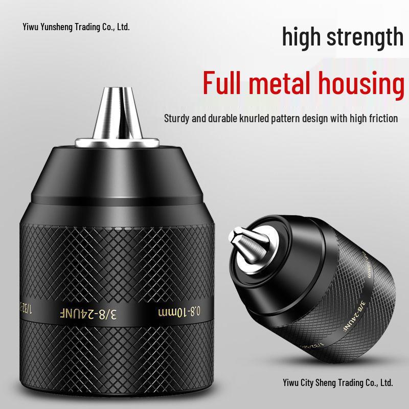 Self-Locking Metal Ratchet Drill Chuck Adapter for Electric Hammer/Wrench, 10/13mm