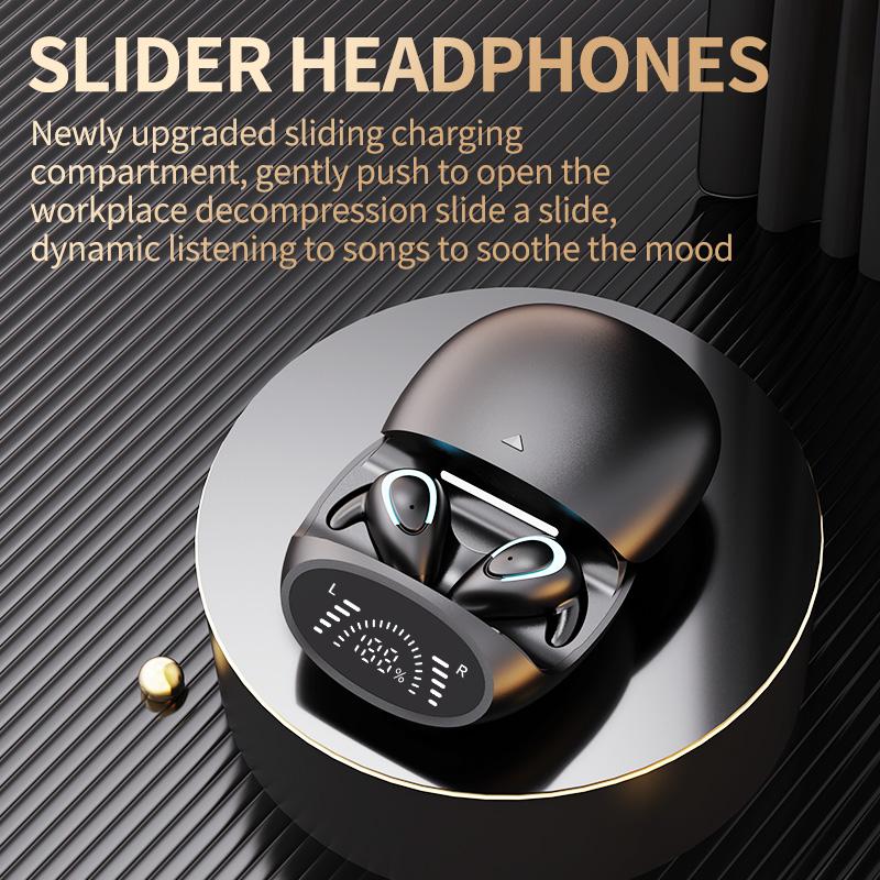 Mini Wireless Bluetooth Earbuds, Thin & Compact, Digital Power Display, Long Playtime for Sport/Travel/Daily Use