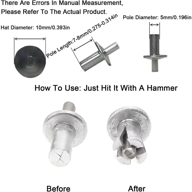 Nit de impact cu miez de oțel și carcasă de aluminiu, cap rotund plat, nit expandabil de tip impact, cap semi-rotund, nit tubular de impact, material aliaj de aluminiu
