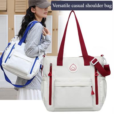 Nuevo bolso bandolera de color contrastante, de gran capacidad, para tutoría, informal, combinable, para estudiantes, para viajar al trabajo
