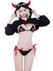 Sexy Little Devil Cosplay Set Bikini Witch Style Vampire Style Sexy Cute Bodycon Costume Fancy Dress Halloween Party Photoshoot Event Costume One Size