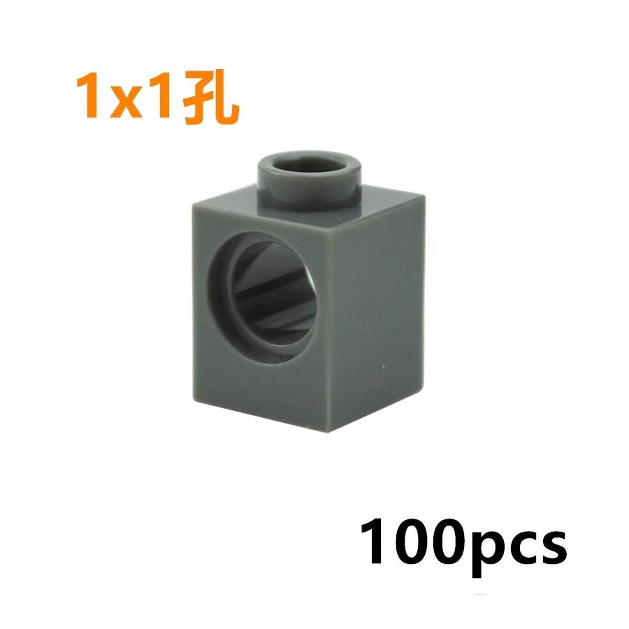 MOC Building Block Holes Thin Thick 1x1 1X2 1x3 Assembles Particles Brick Basic Accessories Toy Compatible 32001 43857 6541