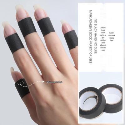 Opaque Black Nail Art Tape for Light Blocking - Large Roll