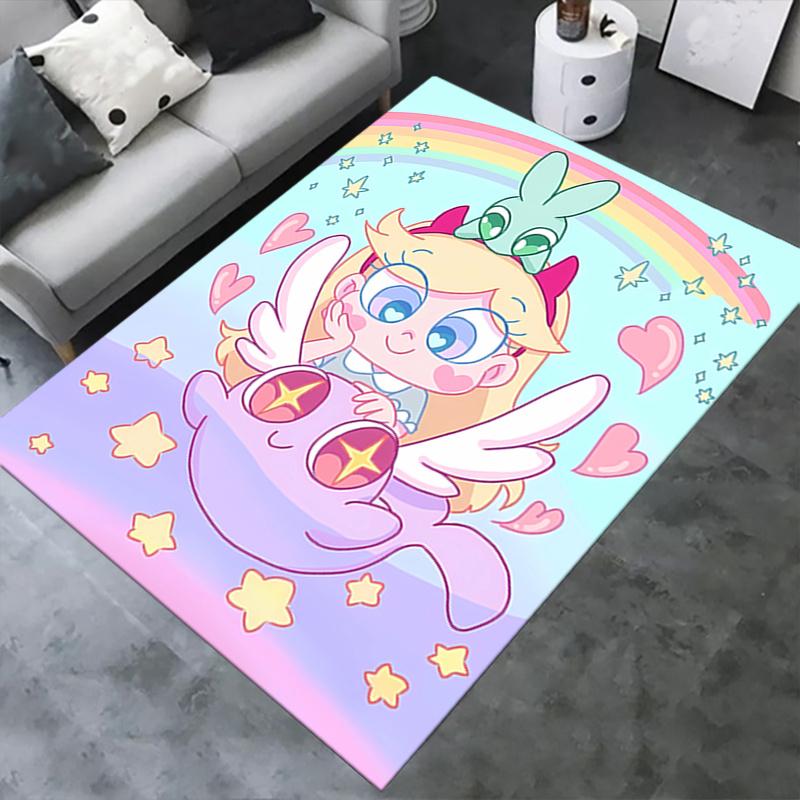 1pc Star vs. the Forces of Evil Office Carpet Soft Polyester Entrance Carpet Washable Non slip Machi