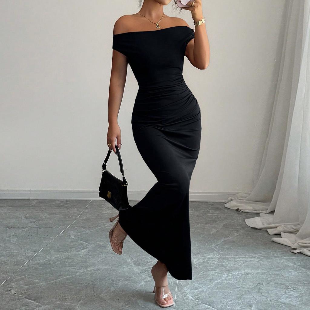 Damen Casual Mode Rundhals Ärmellos Retro Weihnachts-Print Retro Kleid