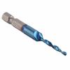 High Speed Steel Plated Blue 6.35mm Hex Shank Tap Drill Bit HSS Compound Tap (M3)