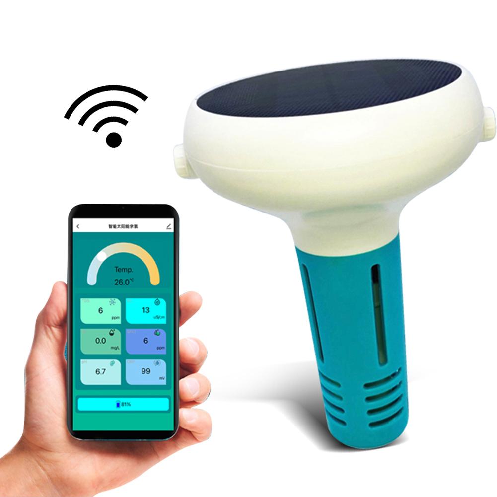 Tuya ZigBee WiFi Chlorin Meter PH/ORP/EC/TDS/Salinity/Temp/CL Tester Solar Powered Spa Tank Swimming Pool Water Quality Monitor