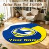 Round Rug Custom NameCardiff City Pattern Non Slip Carpet Home Floor Decor