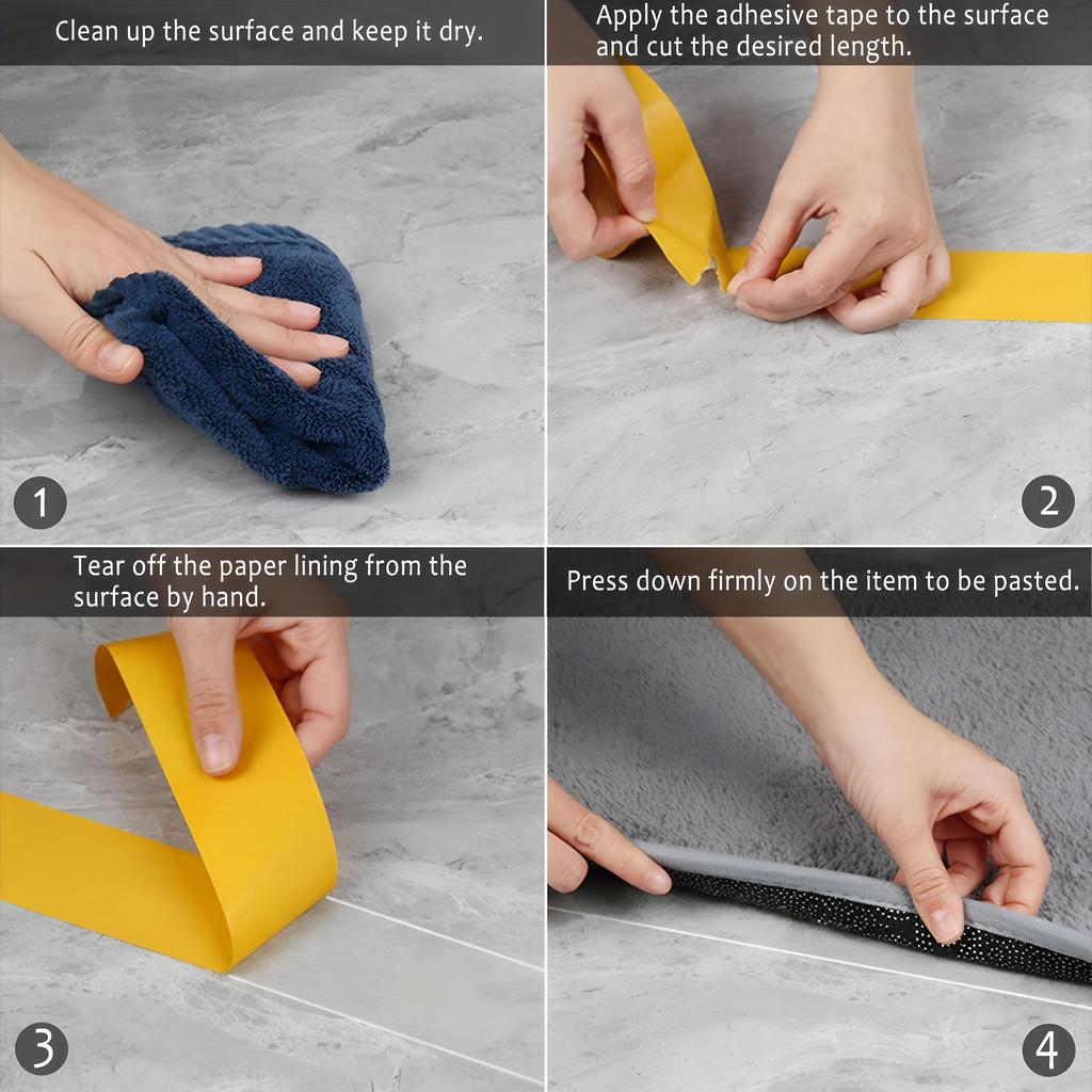 Heavy-Duty Double-Sided Tape Super Strong Adhesive with Fiberglass Mesh for Walls & Glass, Waterproof Transparent Mounting Tape