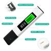 4 in 1 Digital Water Tester TDS Meter 0-9990 PPM Water Quality Tester Pen Backlit LCD Display for Pools Drinking Water Aquariums