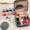 Mini Sewing Kit Box with Needles Threads Measure Scissors Portable Travel Storage Bag DIY Embroidery Cross Stitch Handwork Tools
