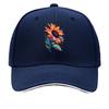 Vibrant Boho Sunflower Bloom Illustr Sandwich Baseball Cap Sun Cap Outdoor Workouts Hat