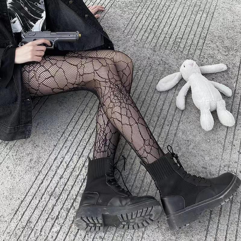 Gothic Tights Sexy Cosplay Costume Fishnet Stockings Nylon Thigh High Pantyhose Plus Size Women Gift for Girlfriend Dropshipping