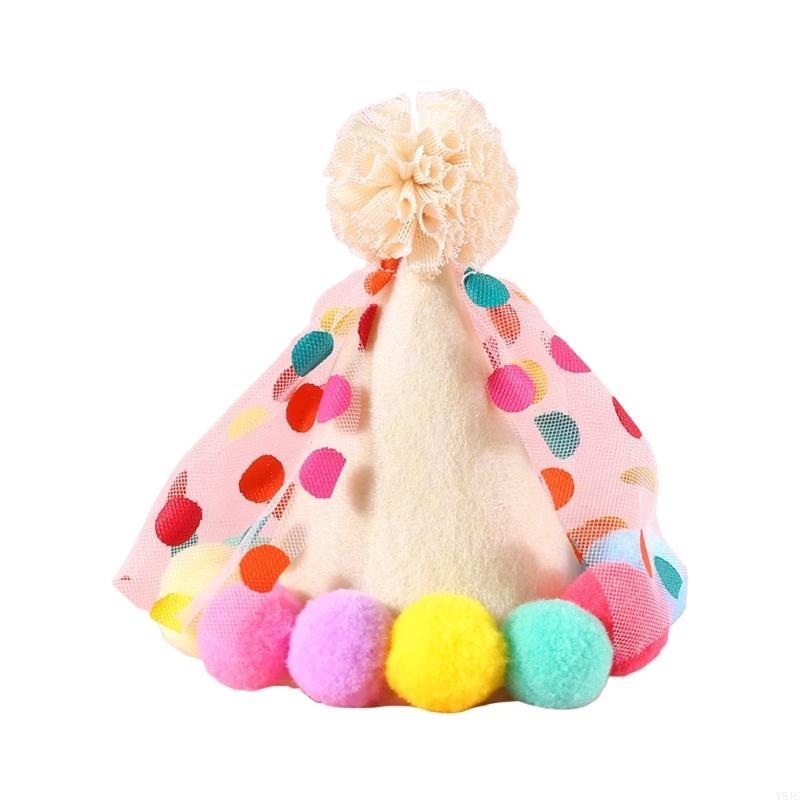 Y5JC Dog Princess Headband Bib Scarf Kitten Hat Small Cosplay Costume Accessories