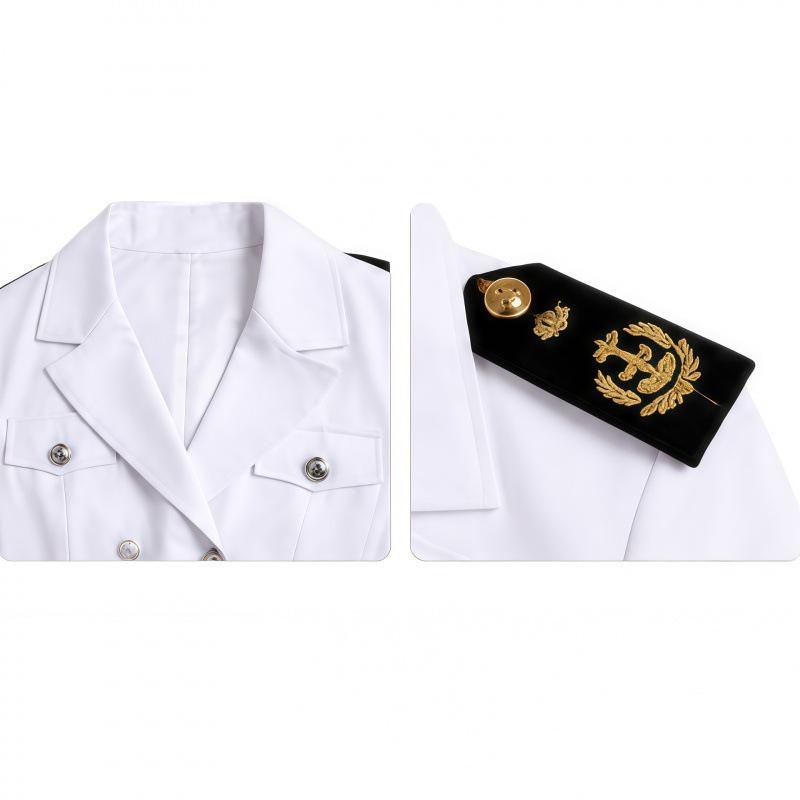 Zhang Yuanying, the same style cos suit, white navy style stage suit, singing suit, women's group stage performance suit, stage performance