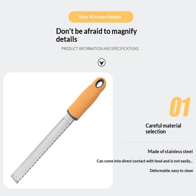 Multipurpose Cheese Grater And Citrus Zester For Parmesan, Lemon, Ginger, Garlic, Chocolate And More Fruit Kitchen Tool Gadgets