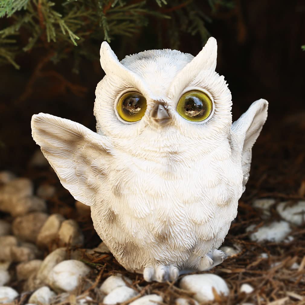 [Devalier] Mo01 Owl Figurine, Resin Owl, Perfect Gift for Birthdays (Flapping Owl Wings Lol)