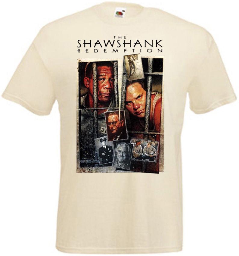 The Shawshank Redemption v12 T-shirt natural movie poster all sizes S5XL L