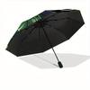 1pc Lime Slices Automatic Open/Close Umbrella with One-Touch Button, Compact Folding Canopy, Sturdy 8-Rib Windproof Design -026