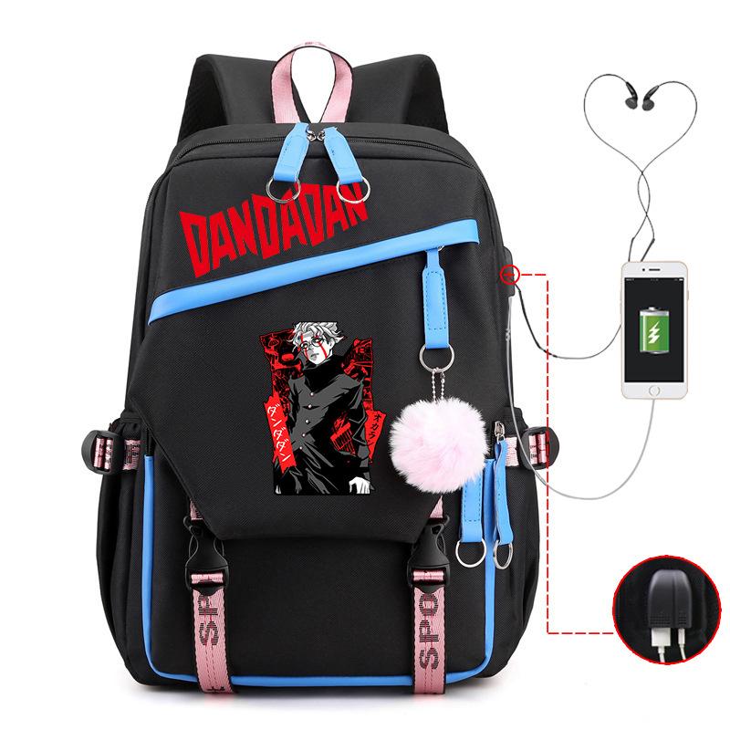 Neuer Dandadan Peripherie Schultasche Mode College Wind Große Kapazität Freizeit Student USB Rucksack
