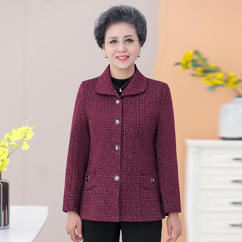 

Versatile Spring/Autumn Jacket for Older Women – Stylish Grandma Top 2XL