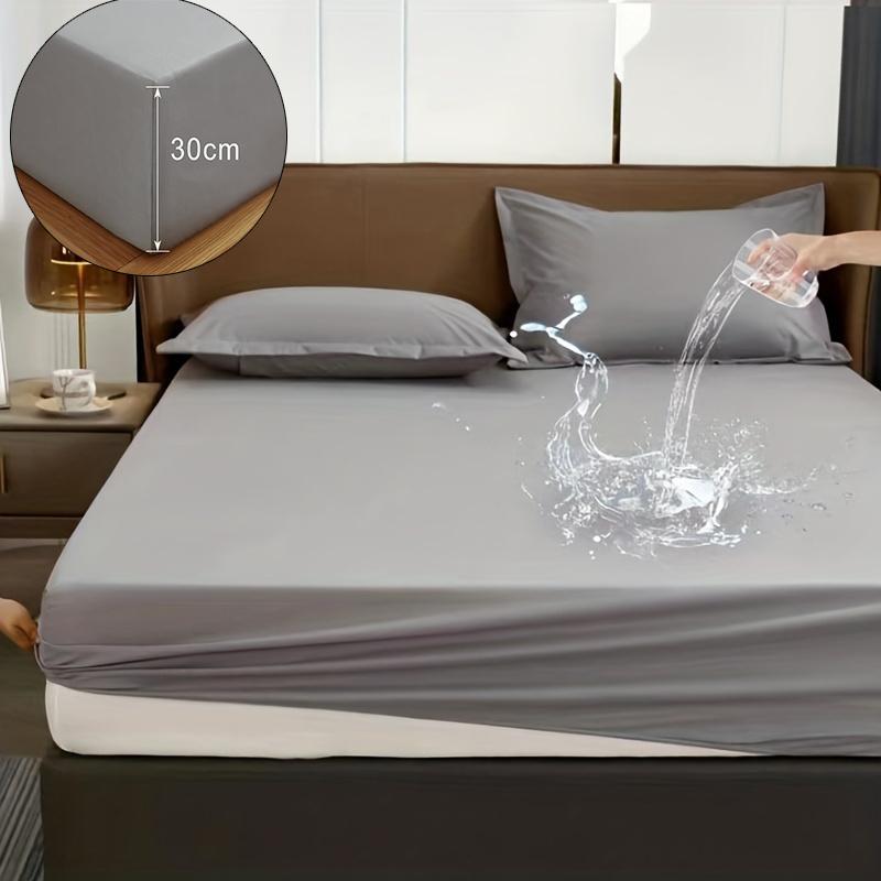 Super wasserdichtes Spannbettlaken-Bettwäscheset, Matratzenbezug, wasserabweisende Bettdecke, Tagesdecke mit Gummiband, Matratzenschoner