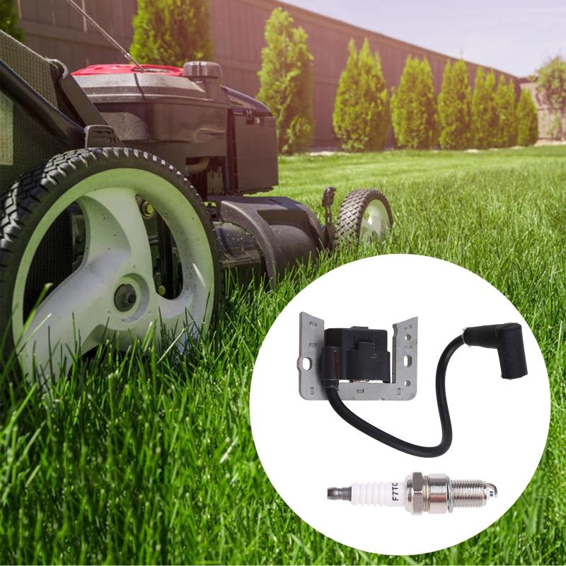 Lawn Mower Engine Ignition Coil For 34443 34443A 34443B 3443C 34443D Solid State Module with Spark Plug 6.5HP 6.5HP 75HP