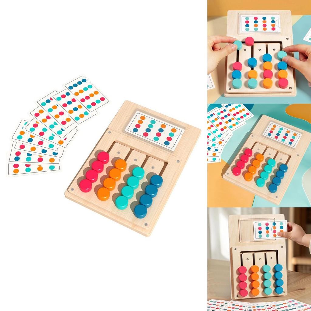Wooden Brain Teaser Cards With Fourcolor Puzzle For Early Education And Cognitive Development