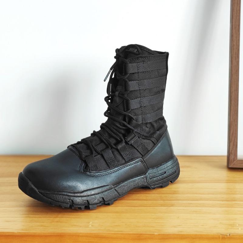 Men's Shoes Waterproof and Breathable Anti-puncture High-top Combat Training Outdoor Mountaineering Trekking Desert Tooling Tactical Boots