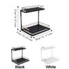 Large Capacity 2-Tier Under Sink Organizer Carbon Steel Slide Out Cabinet Storage Shelf  Bathroom