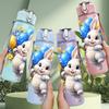1PC Easter Bunny Egg Colorful Print 750ml Color Plastic Sports Water Bottle Leakproof Flip Straw Lid Suitable for Sports Office Home Use