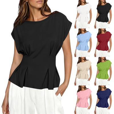 Women's Fashion Casual Short Sleeve Floral Print Top
