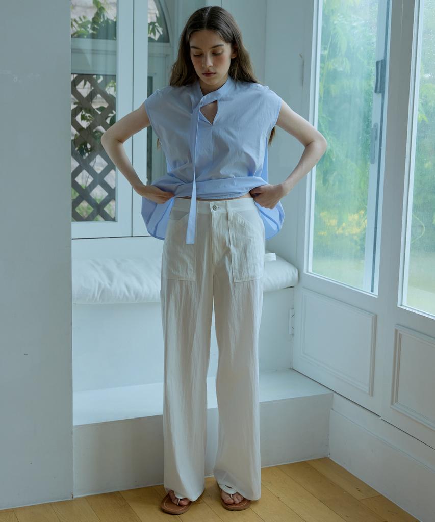 Opeundoeoseutyudio Wide Cargo Pants Ivory