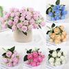 Artificial Rose Flower Bouquet With Silk Material For Home Wedding Decoration