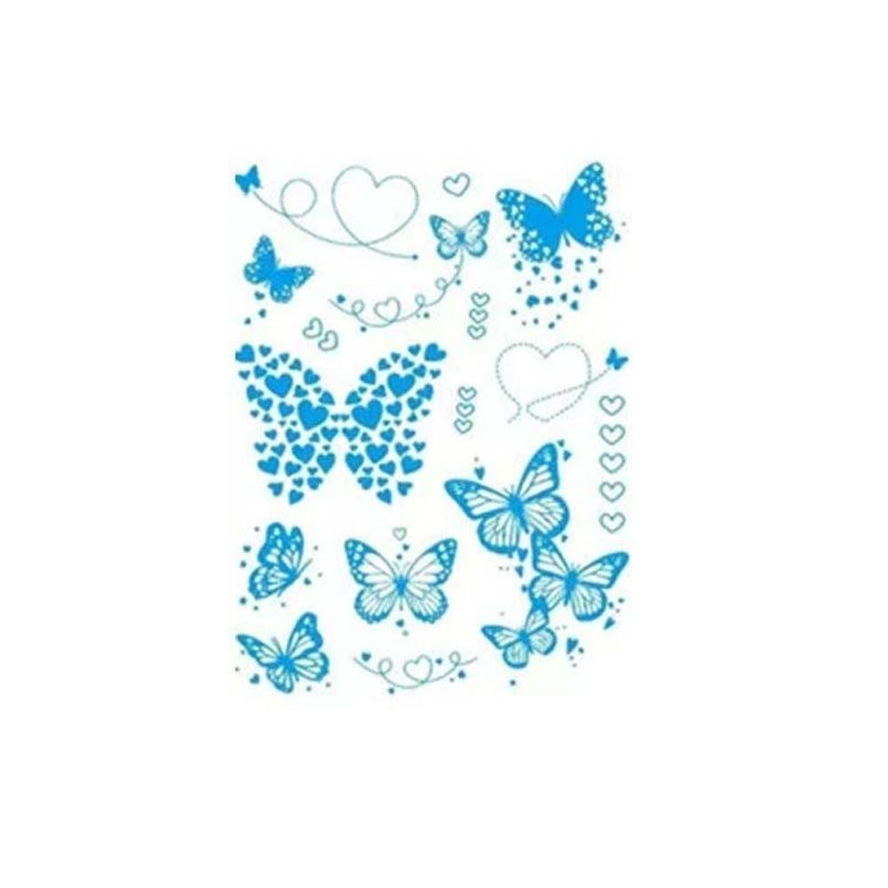 Temporary Luminous Flower Tattoo Sticker Rose Butterfly Floral Fake Tattoos  Beauty Tools