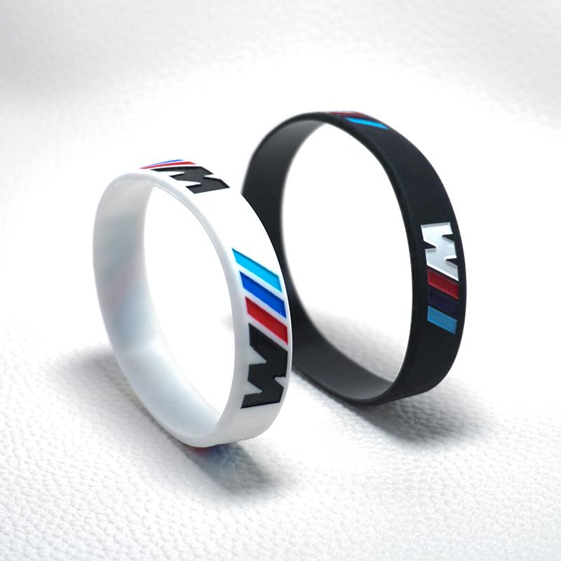 M Power Silicone Rubber Wristband For BMW M Emblem M3 M5 X1 X3 X5 X6 E46 E39 E36 E60 Seires Flexible Bracelet Sports Bangle