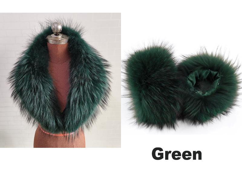 Luxury New Real Raccoon Fur Collar