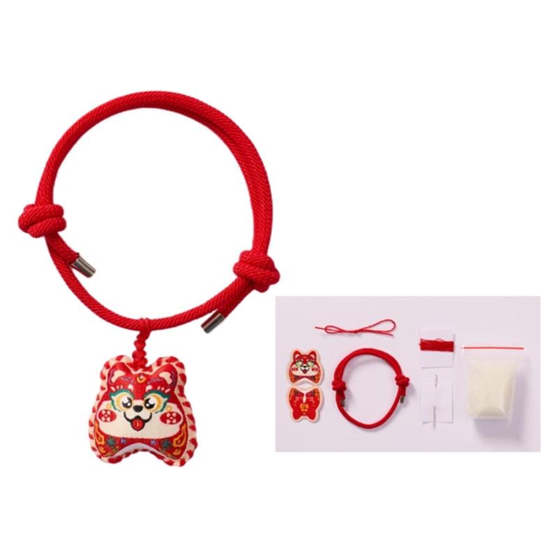 

Creative Handmade Bracelet Crafting Kits for Children with Safe Materials Elegant Woven Red Rope Accessories