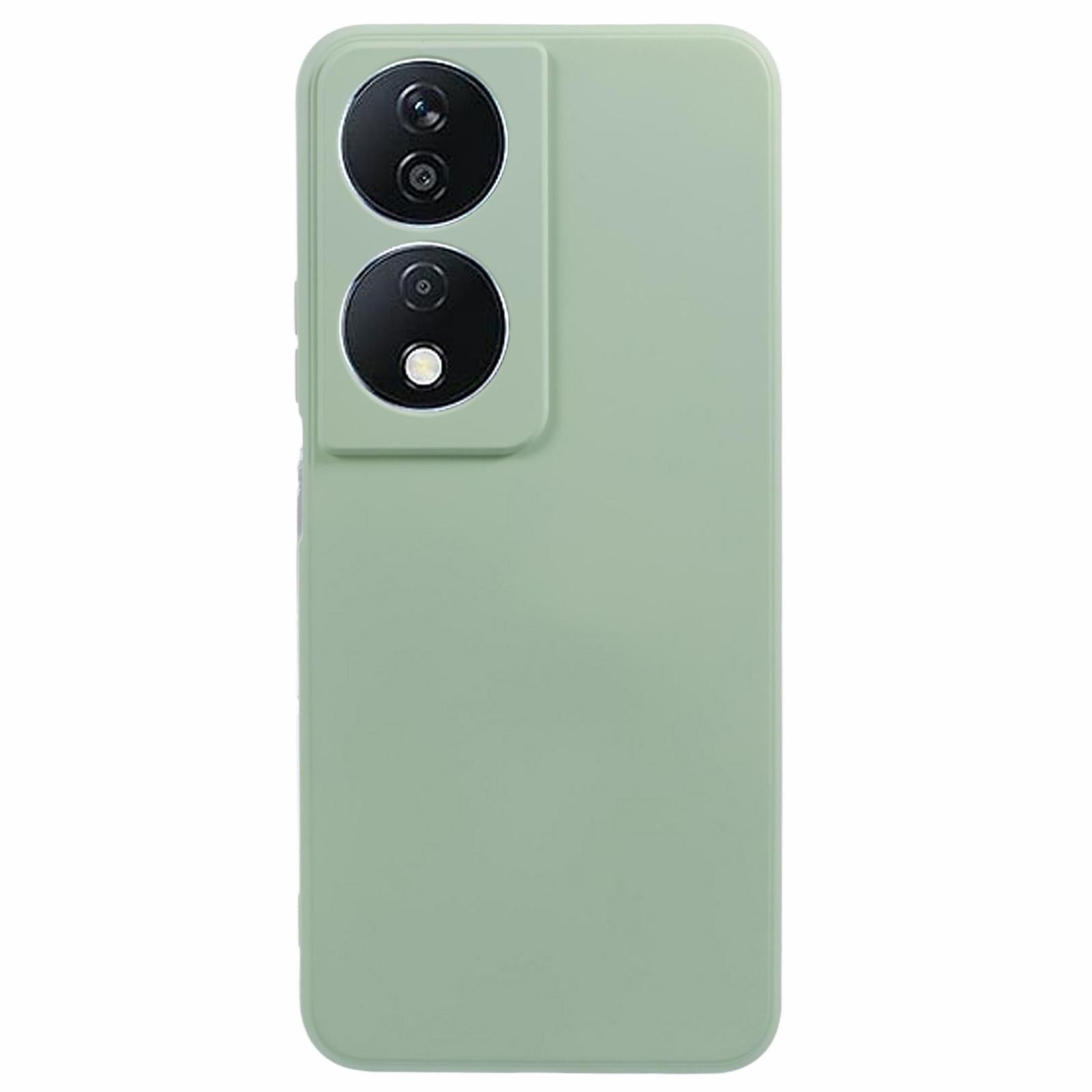 

For Honor X7b 4G/90 Smart/Play 50 Plus 5G Case Soft Fiber Lining TPU Shock Absorption Phone Cover Matcha Green