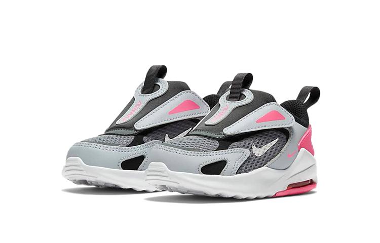 Nike Air Max Bolt Leichte Dämpfung Atmungsaktiv Niedrig geschnitten Kleinkinderschuhe Schwarz Grau Rosa Kleinkind und Kleinkind CW1629-003