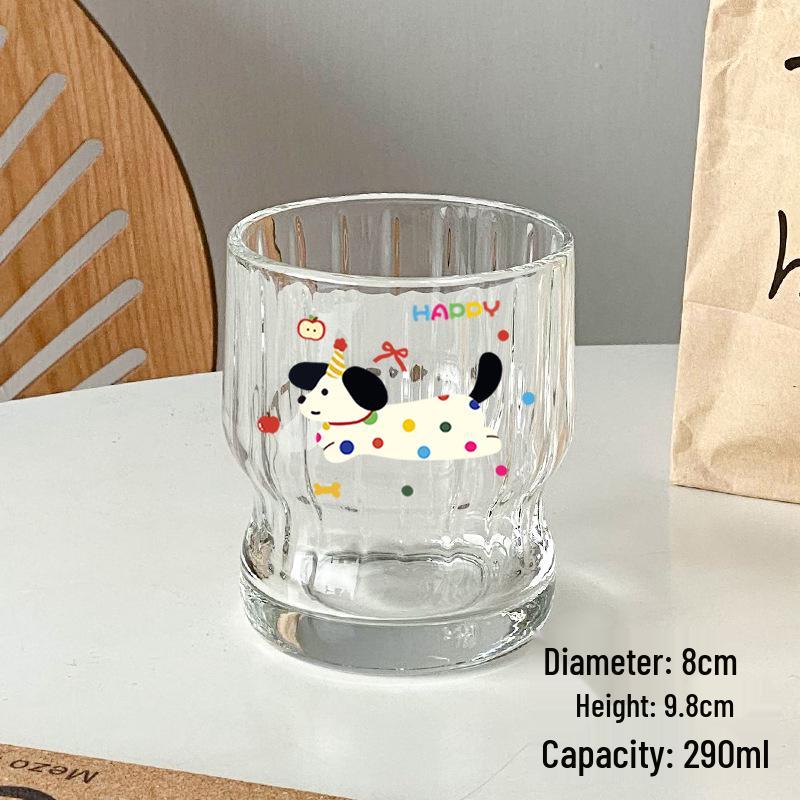 Stylish High-Capacity Glass Cup for Women - Cute Summer Design for Water, Coffee, or Milk