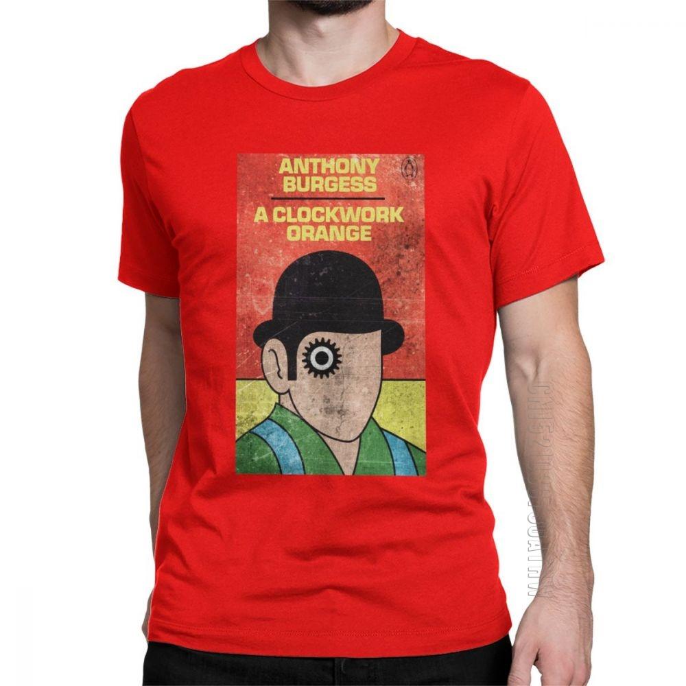 Modne Koszulki A Clockwork Orange Męskie Bawełniane Koszulki Kubrick Alex Burgess Droogs Anthony Mleko Filmowe Koszulki z Krótkim Rękawem dla Dorosłych
