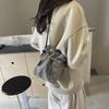 Casual small bag women's new fashion cloth bag single shoulder simple mobile phone bag girl foreign style canvas bag